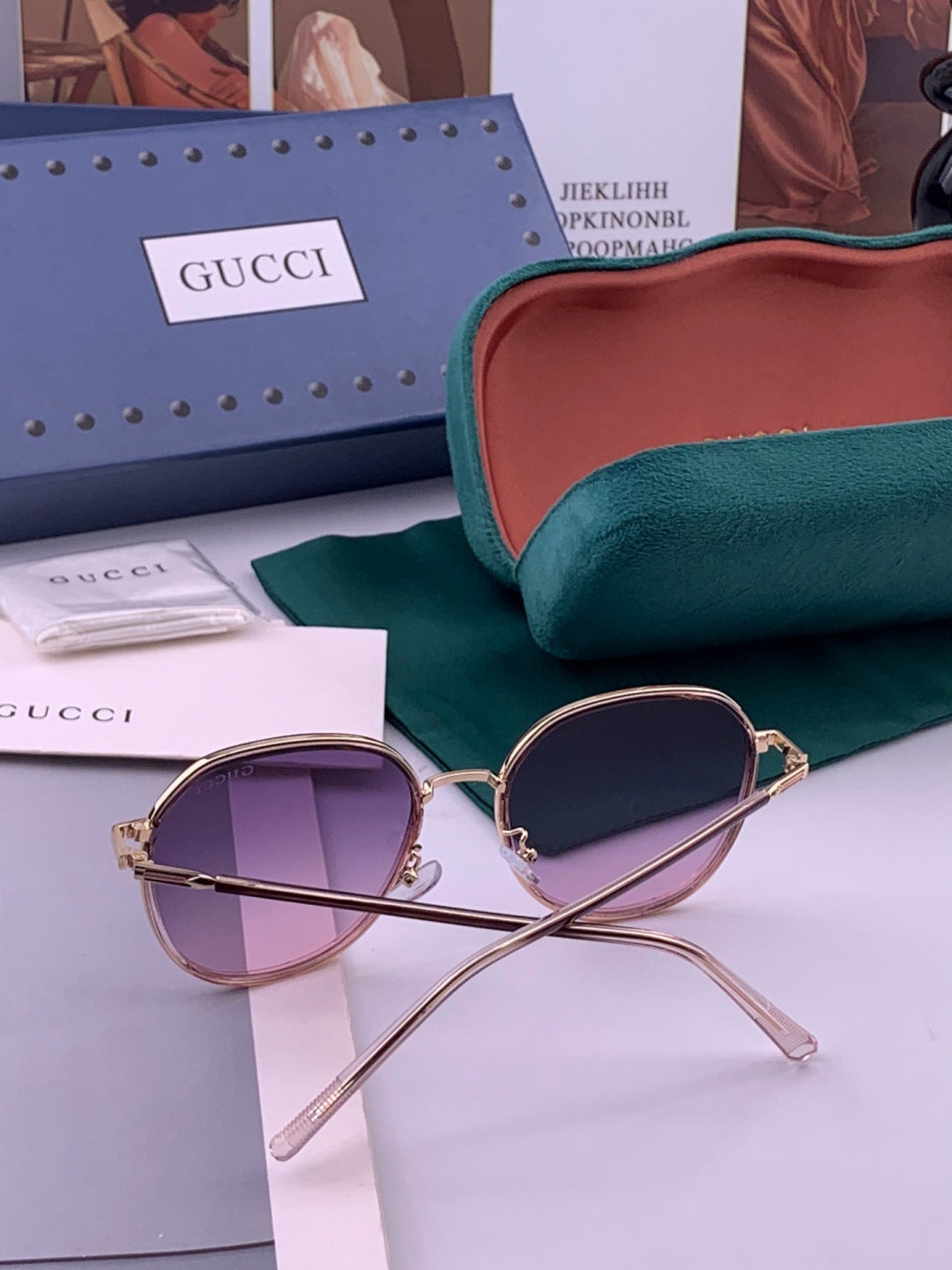 Gucci G3825 Polarized Square Red Lens Sunglasses for Women - 464893 - detail image 4