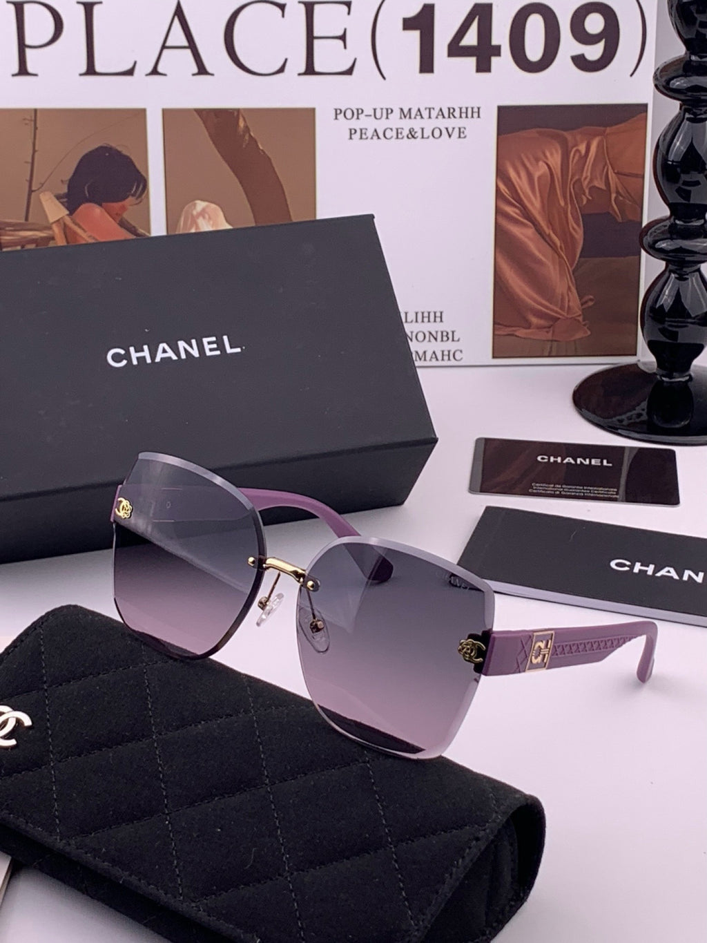Chanel CH4550 Fashion Gold Lens Sunglasses for Men & Women - 465109 - detail image 2