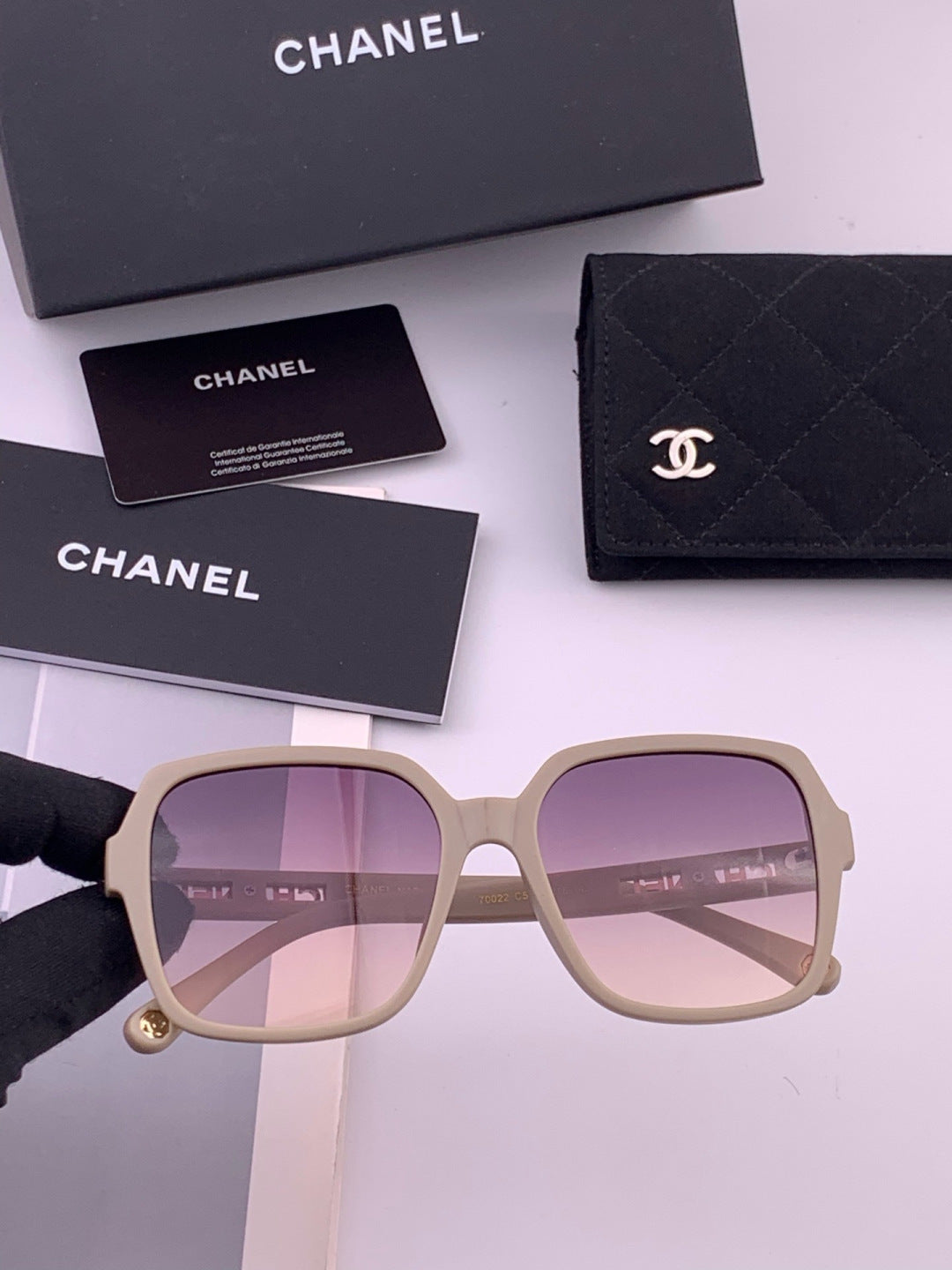 Chanel CH27002 Fashion Purple Lens Sunglasses for Men & Women - 465110