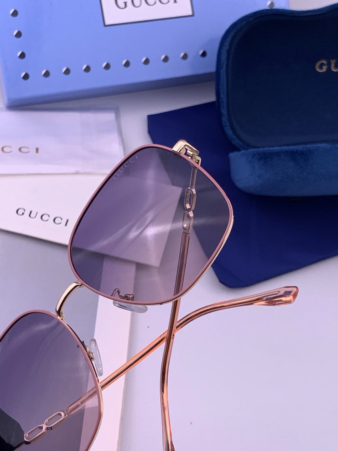 Gucci G3818 Metal Fashion Red Lens Sunglasses for Men & Women - 464896 - detail image 5
