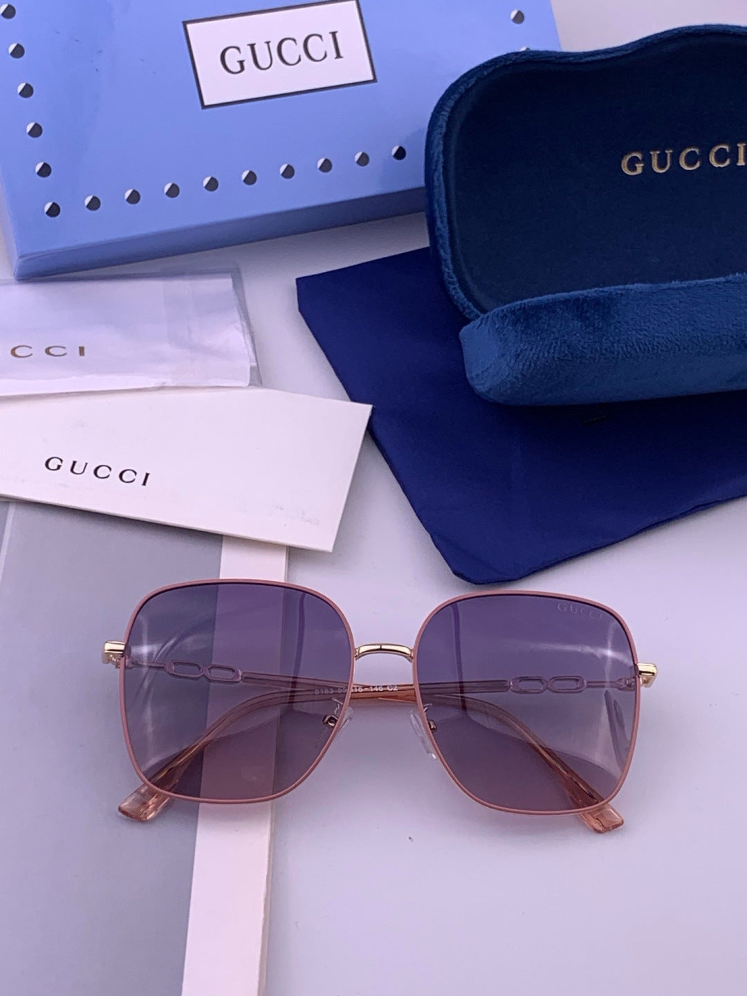 Gucci G3818 Metal Fashion Red Lens Sunglasses for Men & Women - 464896 - detail image 7