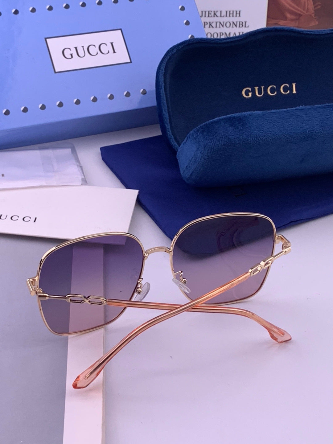 Gucci G3818 Metal Fashion Red Lens Sunglasses for Men & Women - 464896 - detail image 6