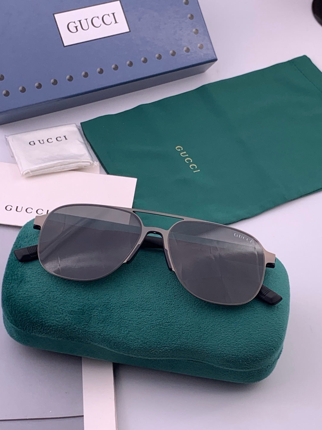 Gucci G2807 Polarized Aviator Black Lens Sunglasses for Men - 464873 - detail image 5