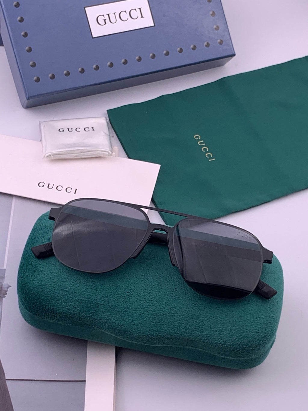 Gucci G2807 Polarized Aviator Black Lens Sunglasses for Men - 464875 - detail image 5