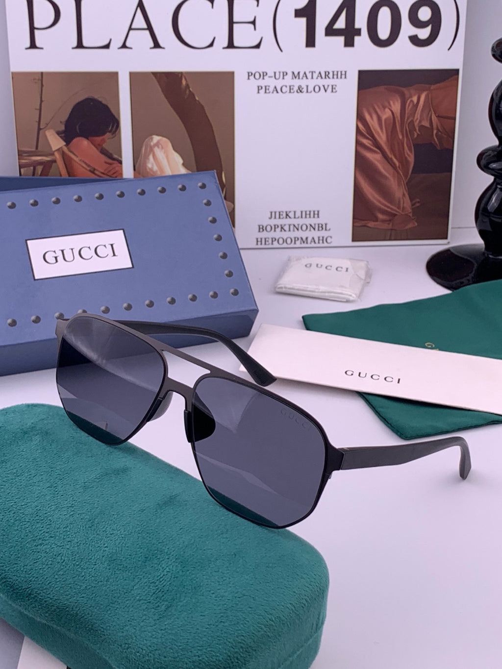 Gucci G2807 Polarized Aviator Brown Lens Sunglasses for Men - 464876 - detail image 2