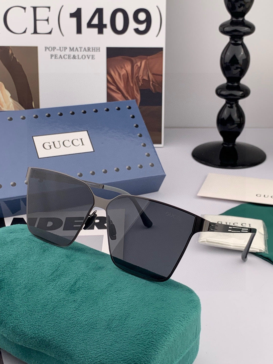 Gucci G9225 Polarized Aviator Gold Lens Sunglasses for Men - 464883 - detail image 3