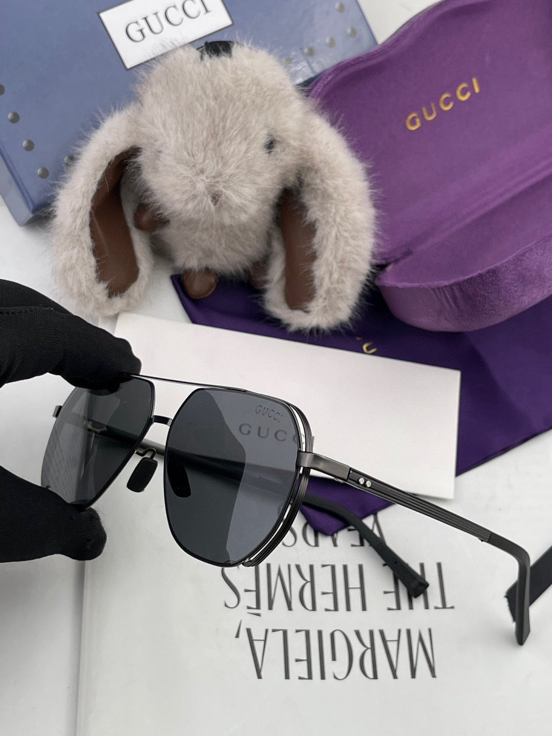 Gucci G2881 Polarized Aviator Gold Lens Sunglasses for Men - 464886 - detail image 6