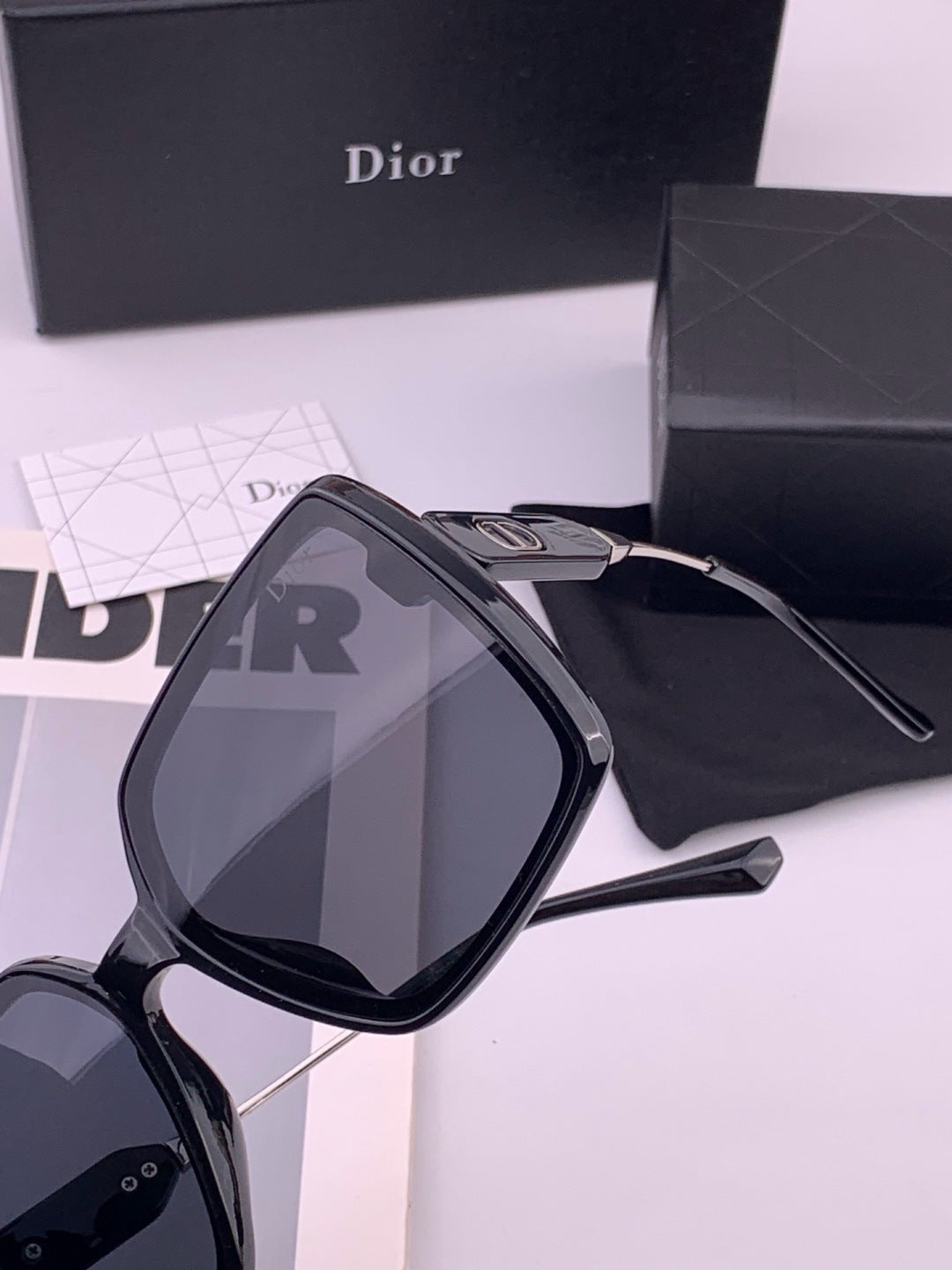 Dior CD6305 Polarized Square Gold Lens Sunglasses for Women - 486820 - detail image 3