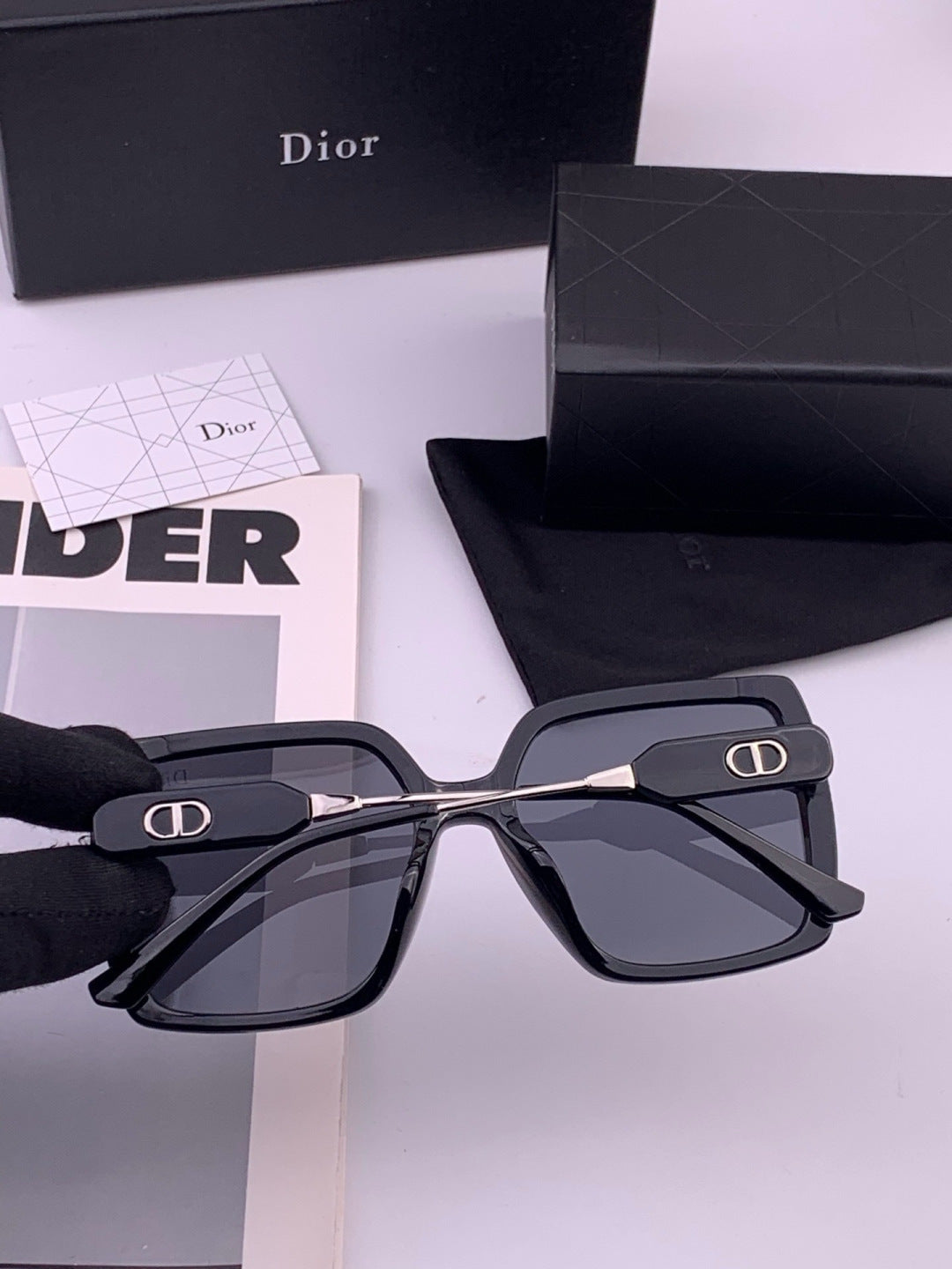 Dior CD6305 Polarized Square Gold Lens Sunglasses for Women - 486820 - detail image 4