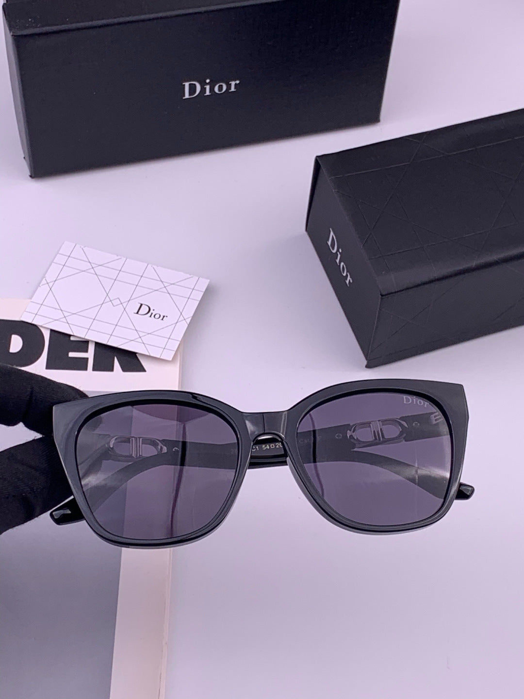 Dior CD67711 Polarized Square Black Lens Sunglasses for Women