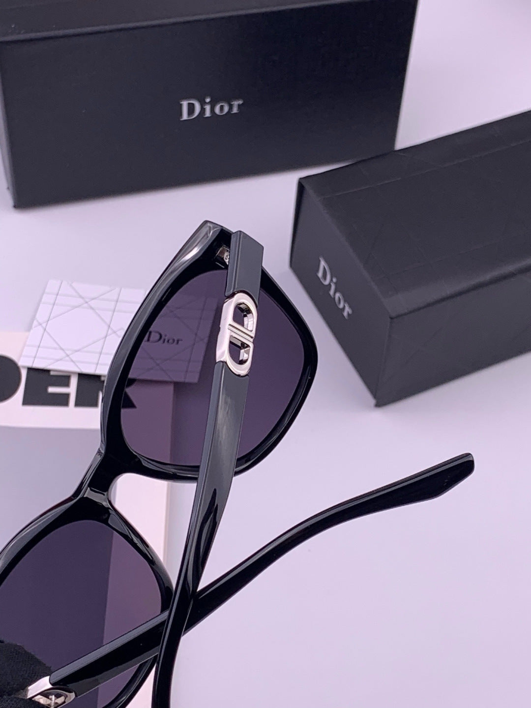 Dior CD67711 Polarized Square Black Lens Sunglasses for Women - detail image 5