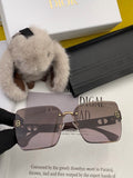 Dior D3550 Square Black Lens Sunglasses for Men & Women