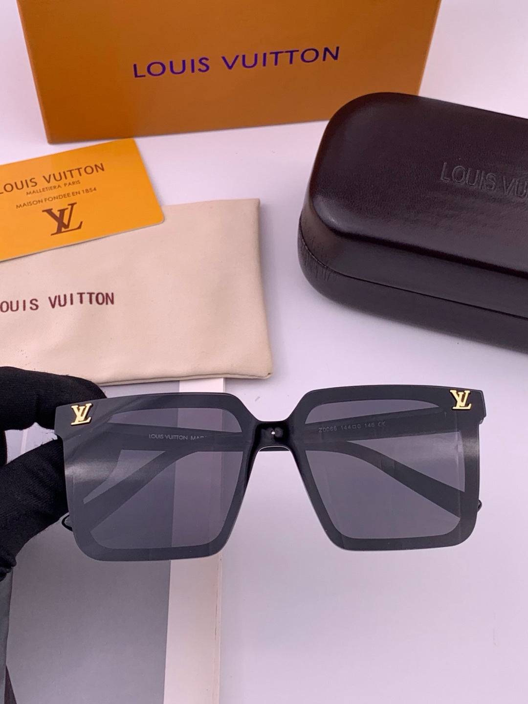 Louis Vuitton L6006 Oversized Black Lens Sunglasses for Men & Women