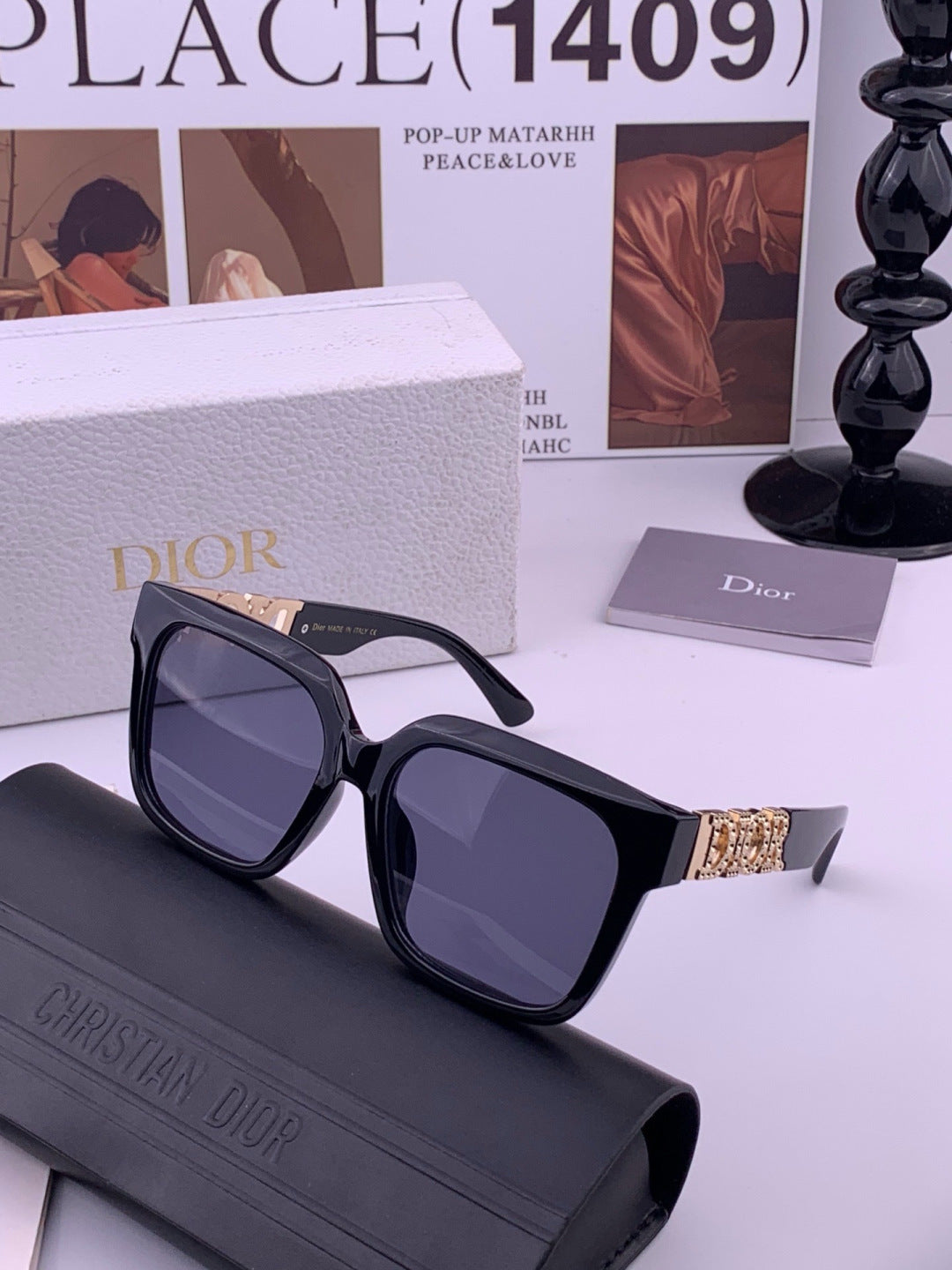 Dior D77000 Fashion Black Lens Sunglasses for Men & Women - 486867