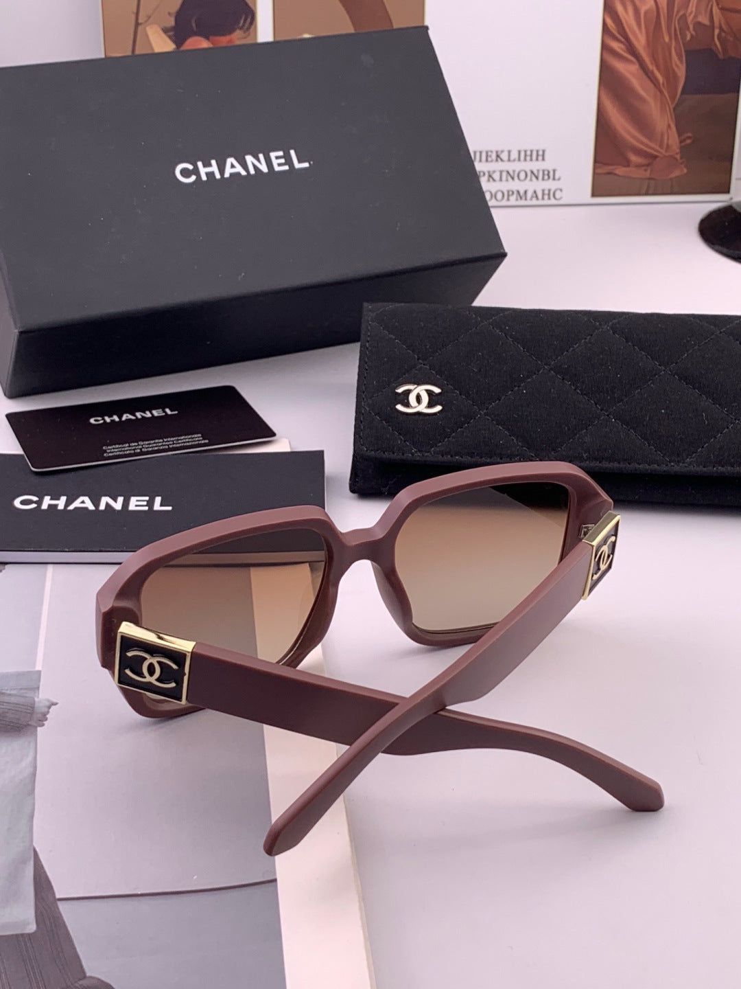 Chanel CH87004 Oversized Red Lens Sunglasses for Men & Women - 493588 - detail image 6