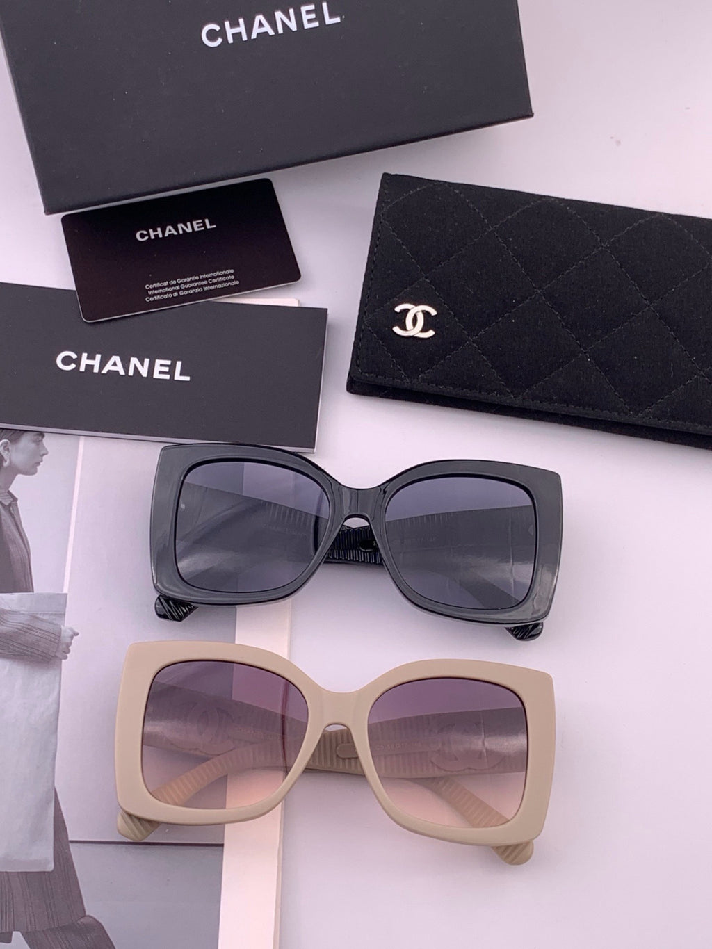 Chanel CH17005 Oversized Purple Lens Sunglasses for Men & Women - detail image 8