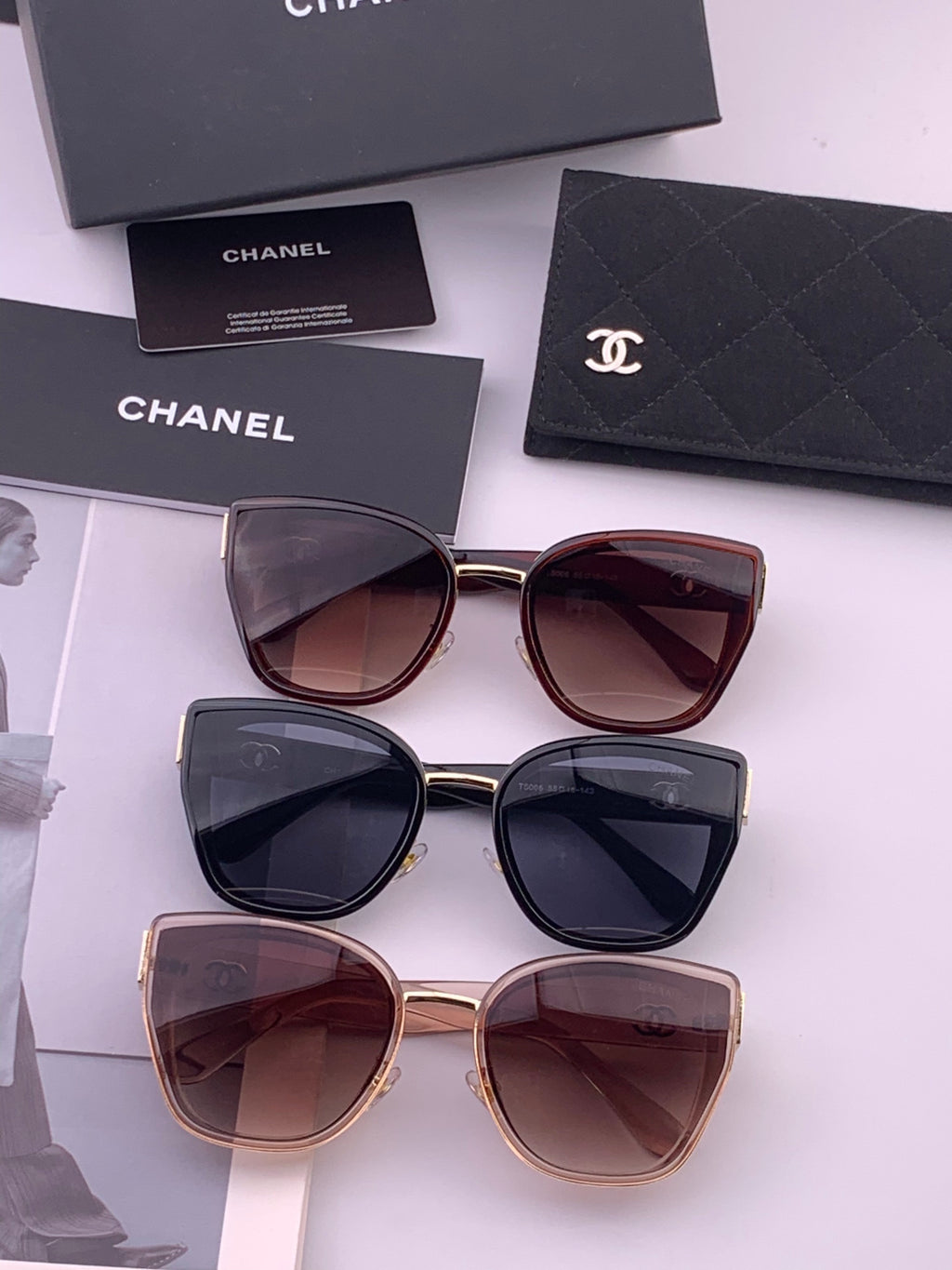 Chanel CH6991 Polarized Round Black Lens Sunglasses for Women - 493595 - detail image 7
