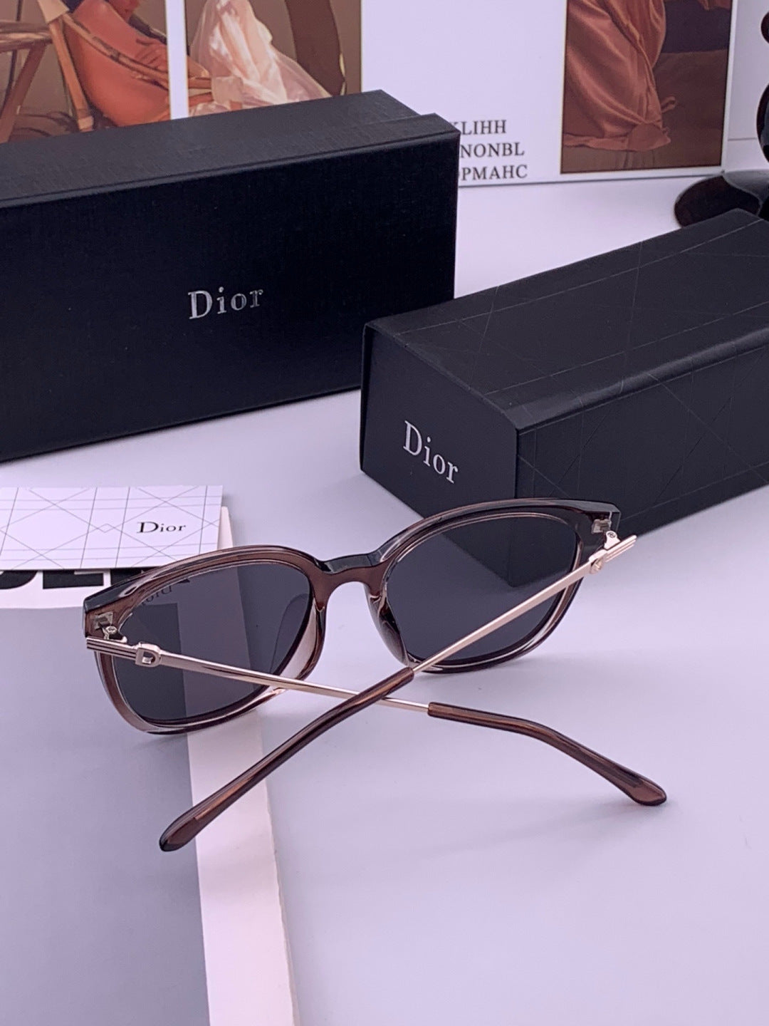 Dior D31101 Polarized Square Blue Lens Sunglasses for Men & Women - detail image 7