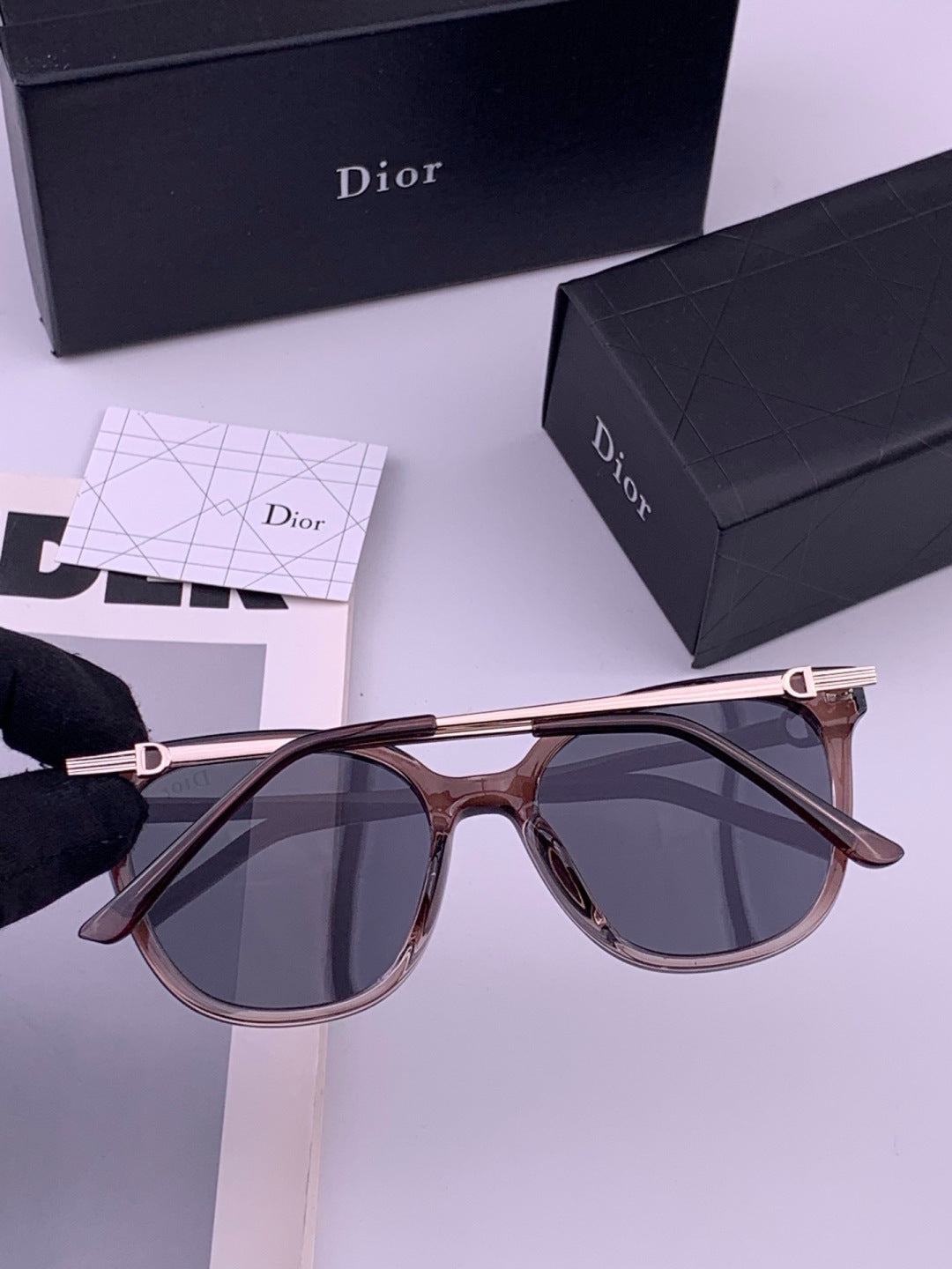 Dior D31101 Polarized Square Blue Lens Sunglasses for Men & Women - detail image 6