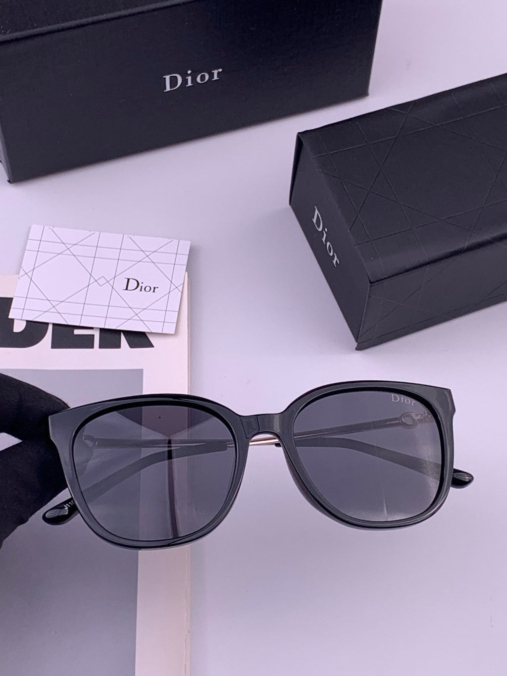 Dior D31101 Polarized Square Black Lens Sunglasses for Men & Women