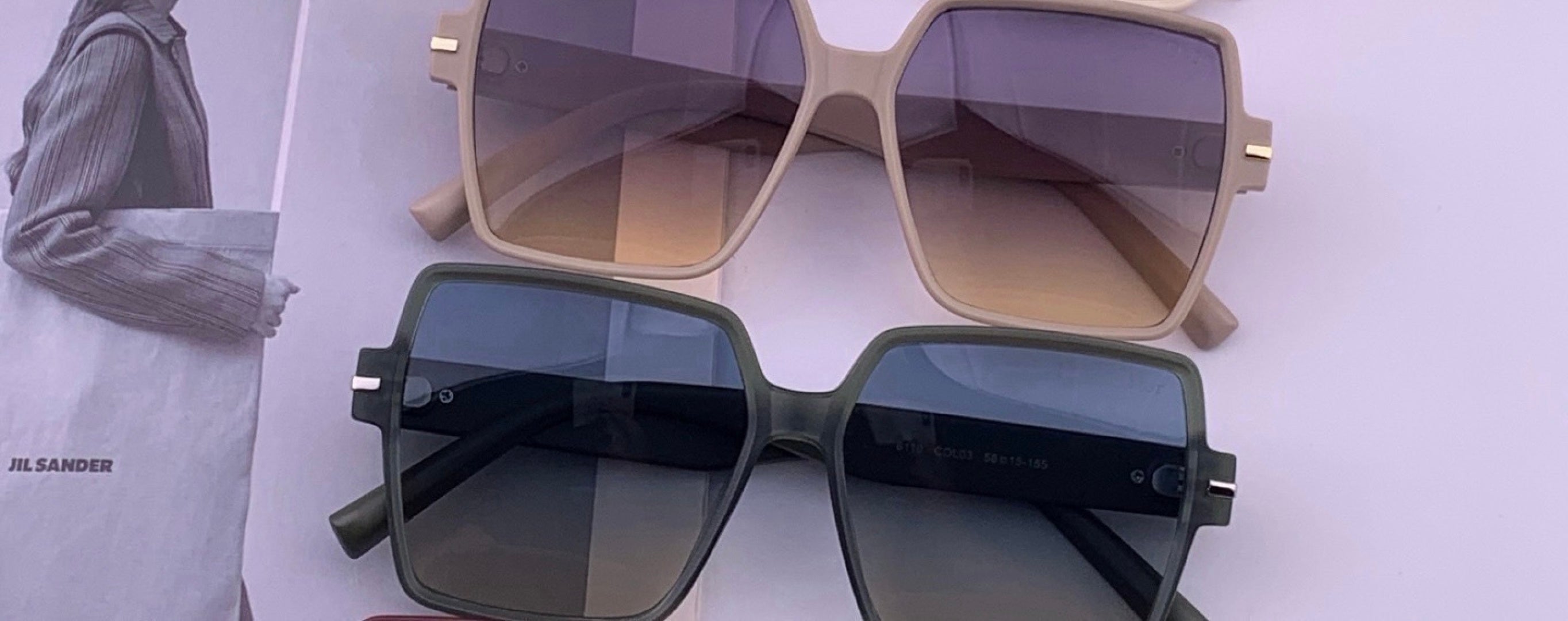 Dior CD4780 Polarized Square Blue Lens Sunglasses for Women - detail image 5