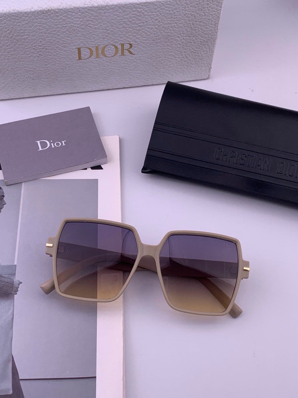Dior CD4780 Polarized Square Purple Lens Sunglasses for Women - detail image 7