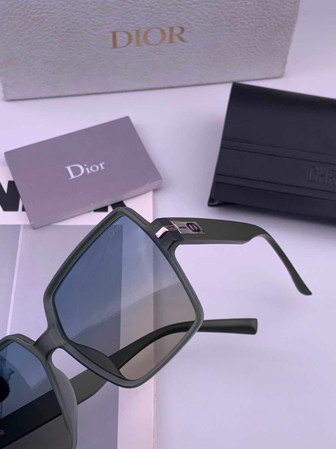 Dior CD4780 Polarized Square Blue Lens Sunglasses for Women - detail image 2