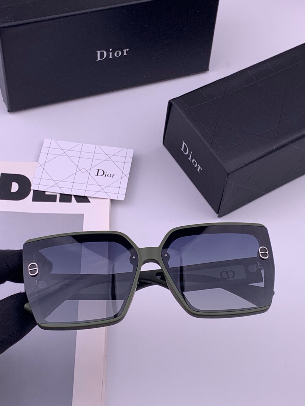 Dior CD3917 Polarized Square Gold Lens Sunglasses for Women