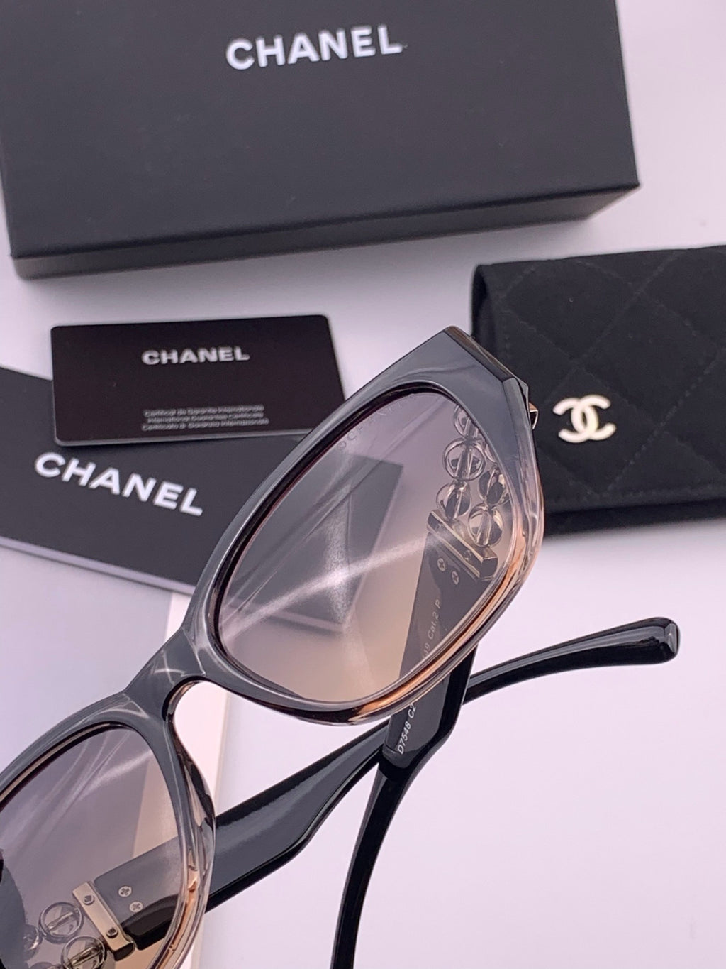 Chanel CH8754 Polarized Fashion Black Lens Sunglasses for Men & Women - 493577 - detail image 7