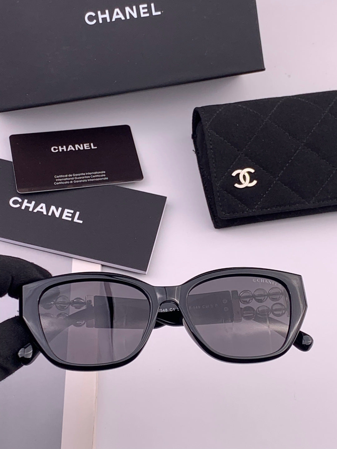 Chanel CH8754 Polarized Fashion Black Lens Sunglasses for Men & Women
