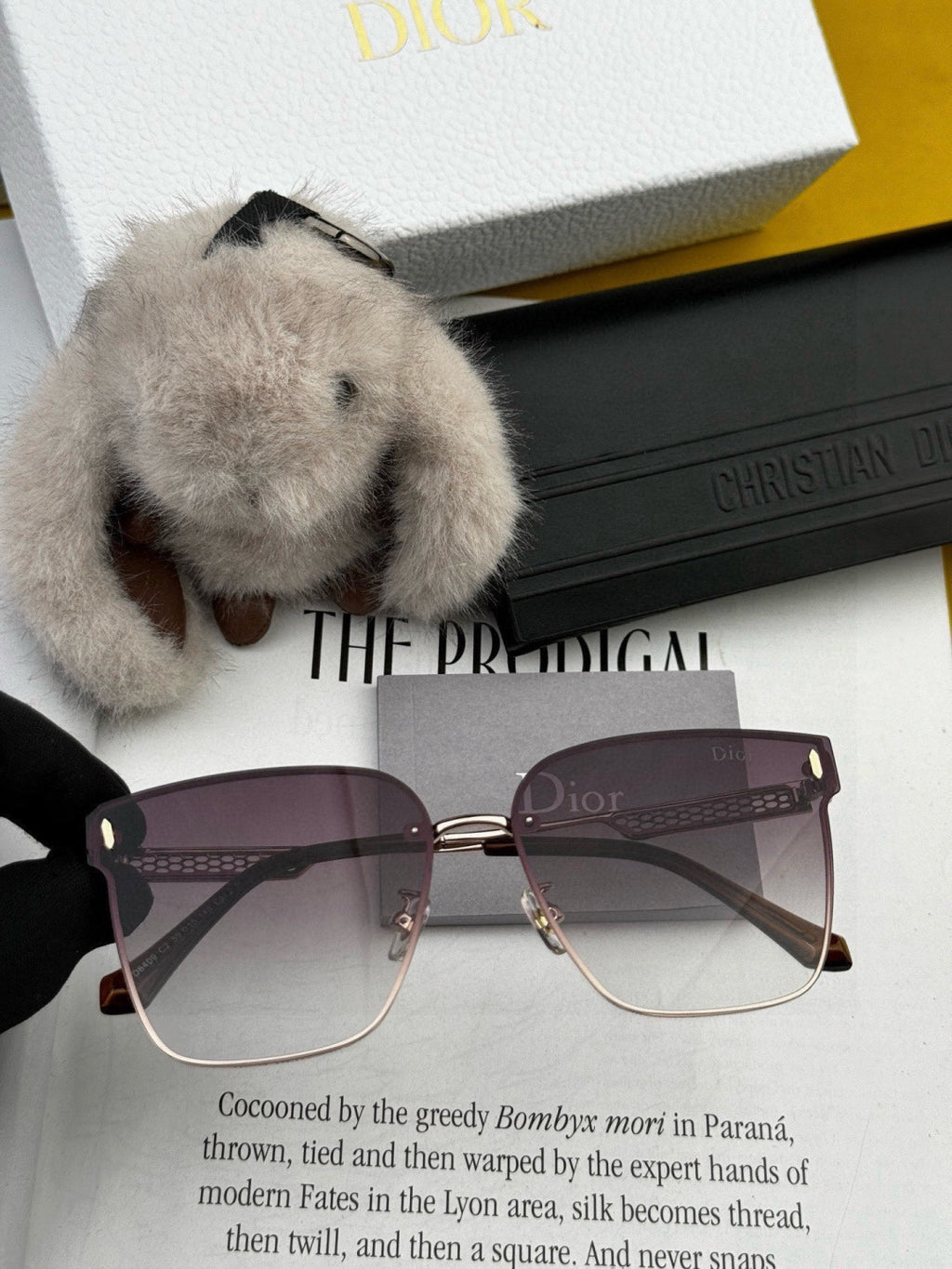 Dior CD9640 Polarized Rimless Black Lens Sunglasses for Men & Women