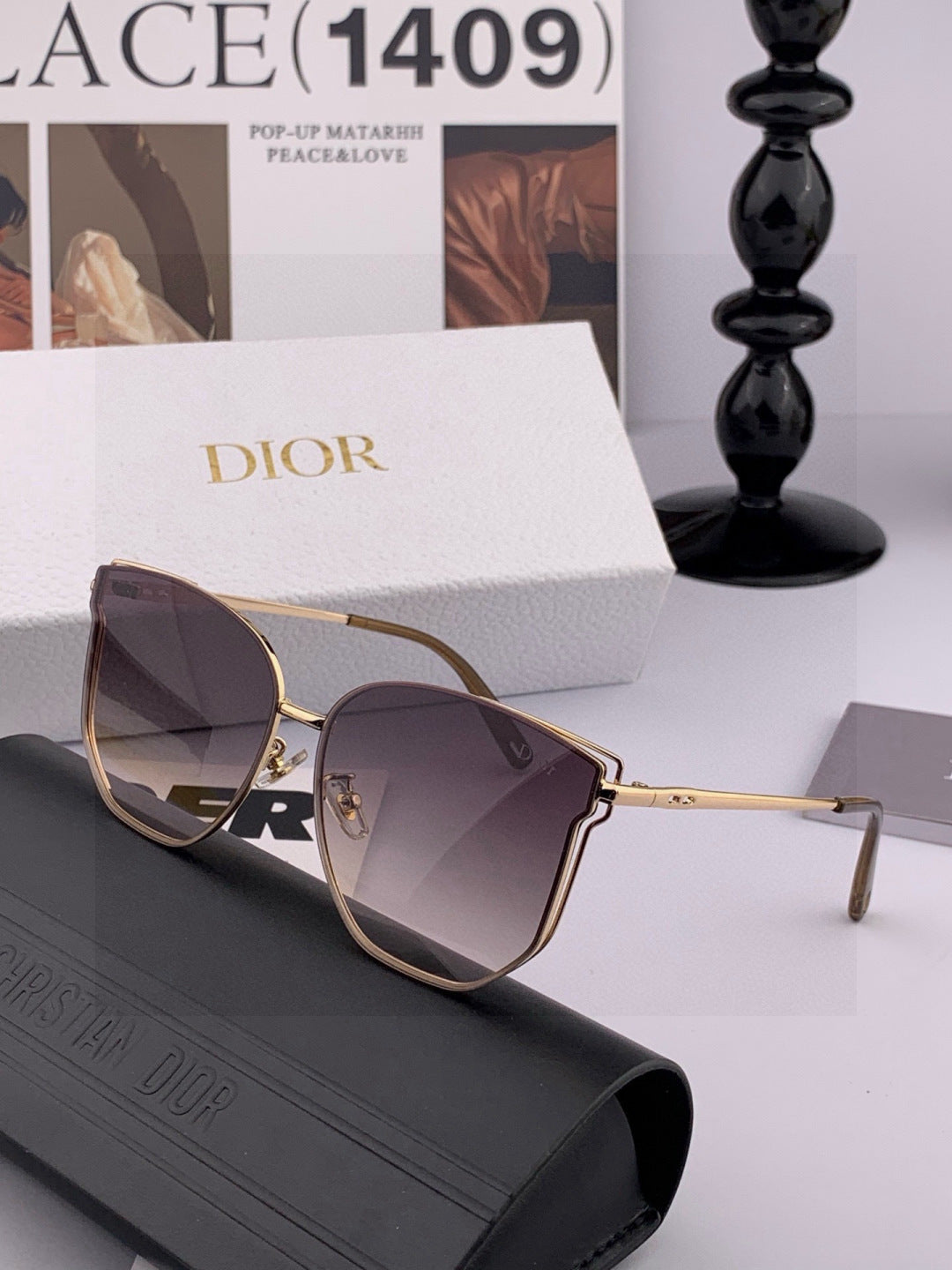 Dior CD4635 Polarized Rimless Gold Lens Sunglasses for Men & Women - detail image 5