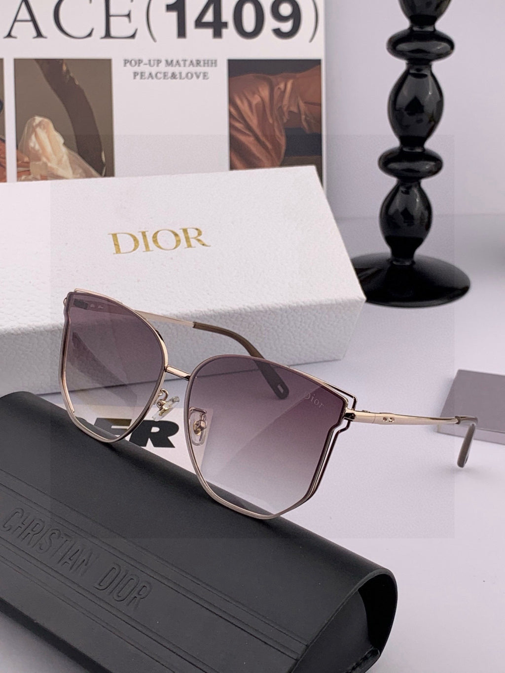 Dior CD4635 Polarized Rimless Gold Lens Sunglasses for Men & Women - detail image 3
