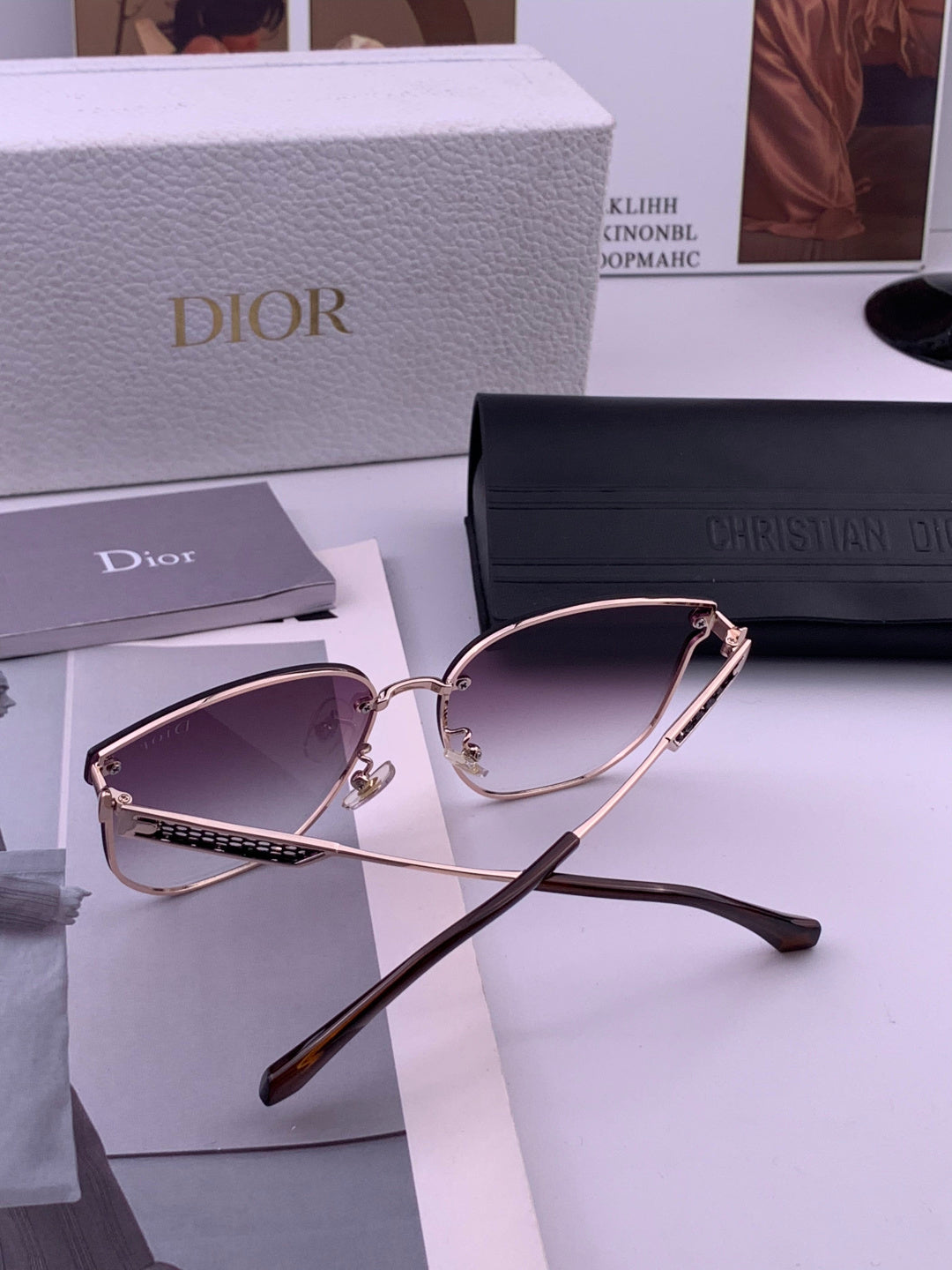 Dior CD8640 Polarized Rimless Brown Lens Sunglasses for Men & Women