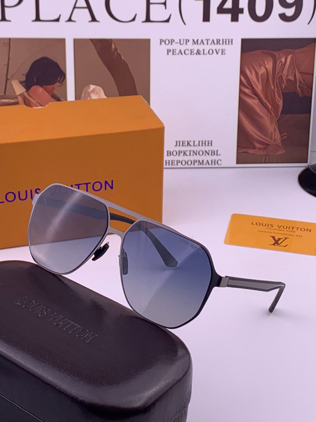 Louis Vuitton L116 Fashion Black Lens Sunglasses for Men & Women - 493200 - detail image 2