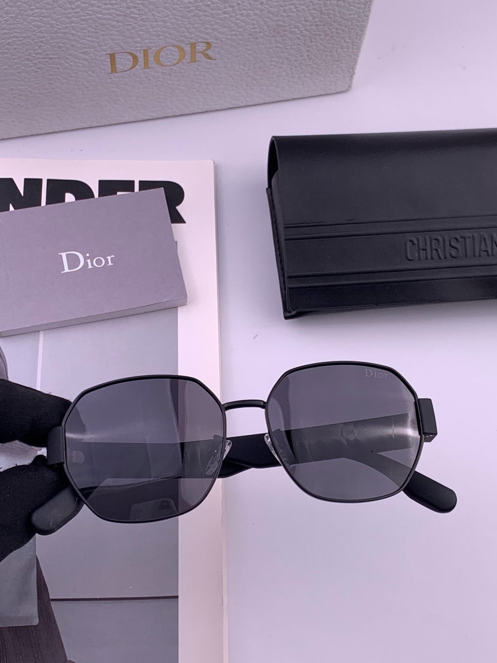 Dior CD9370 Round Black Lens Sunglasses for Women - detail image 2
