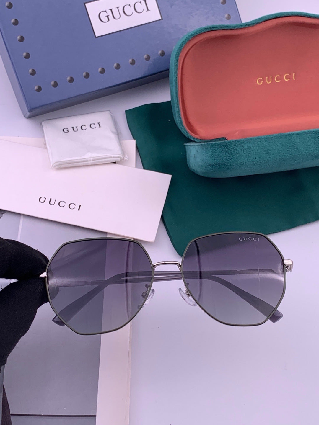 Gucci G1251 Polarized Round Brown Lens Sunglasses for Women