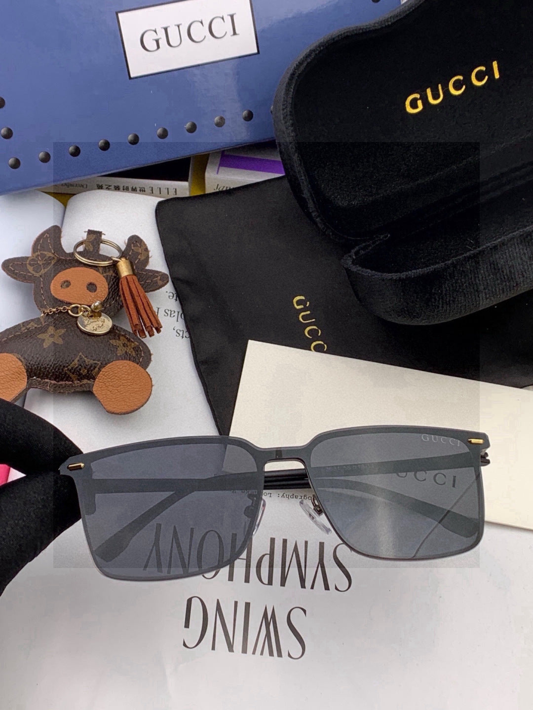 Gucci G11363 Fashion Red Lens Sunglasses for Men & Women