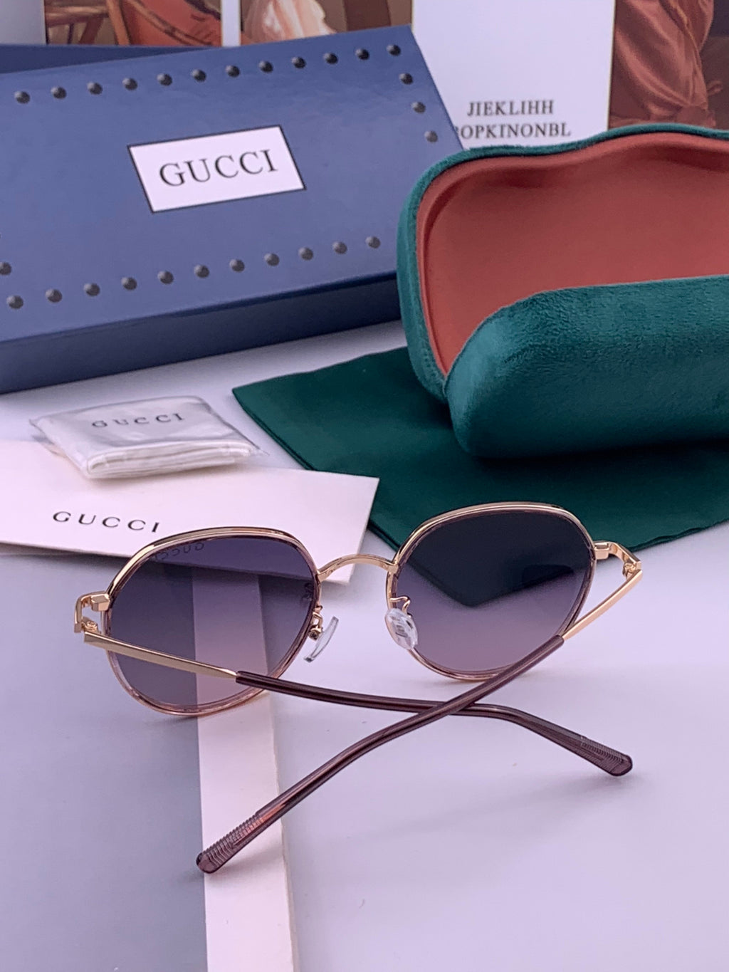Gucci G2235 Polarized Round Brown Lens Sunglasses for Women - 493432 - detail image 5