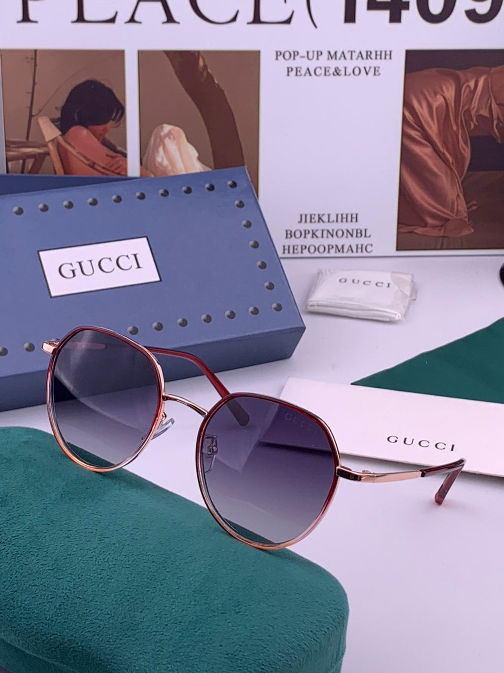 Gucci G2235 Polarized Round Brown Lens Sunglasses for Women - detail image 2