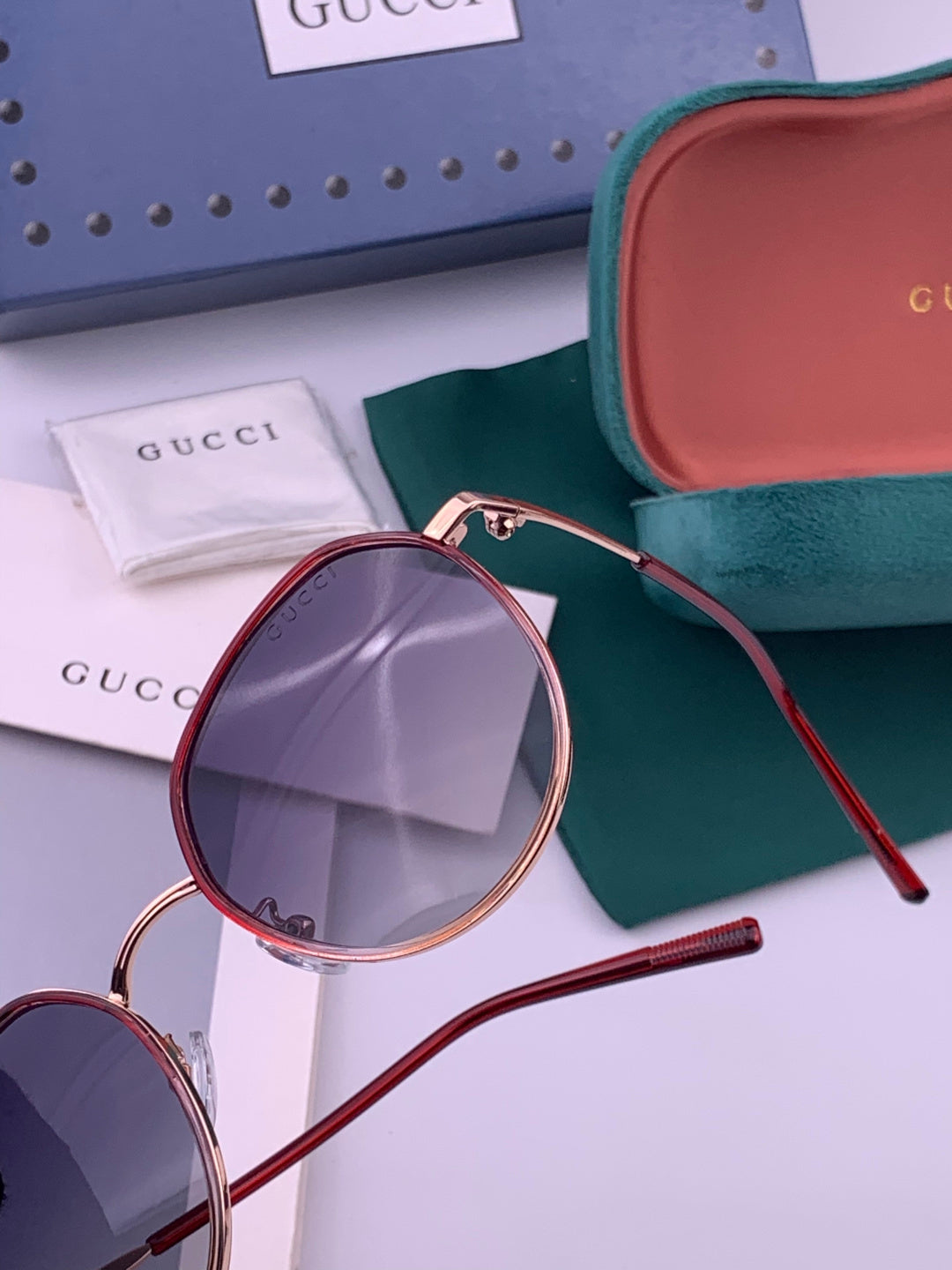 Gucci G2235 Polarized Round Brown Lens Sunglasses for Women - detail image 3