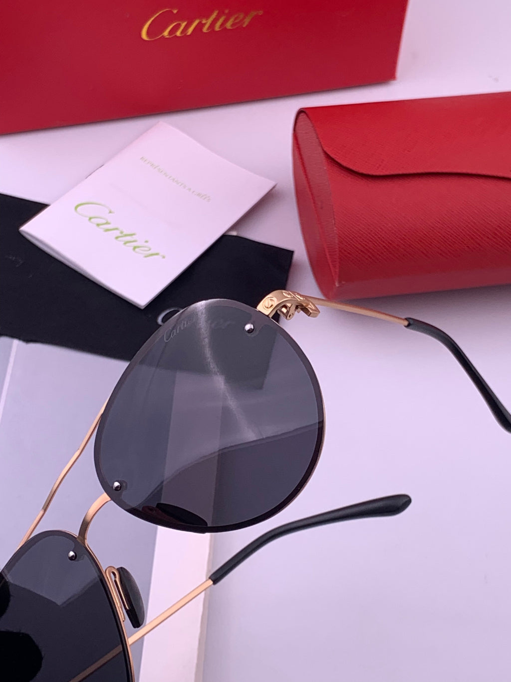 Cartier CK880663 Polarized Fashion Brown Lens Sunglasses for Men & Women - detail image 3