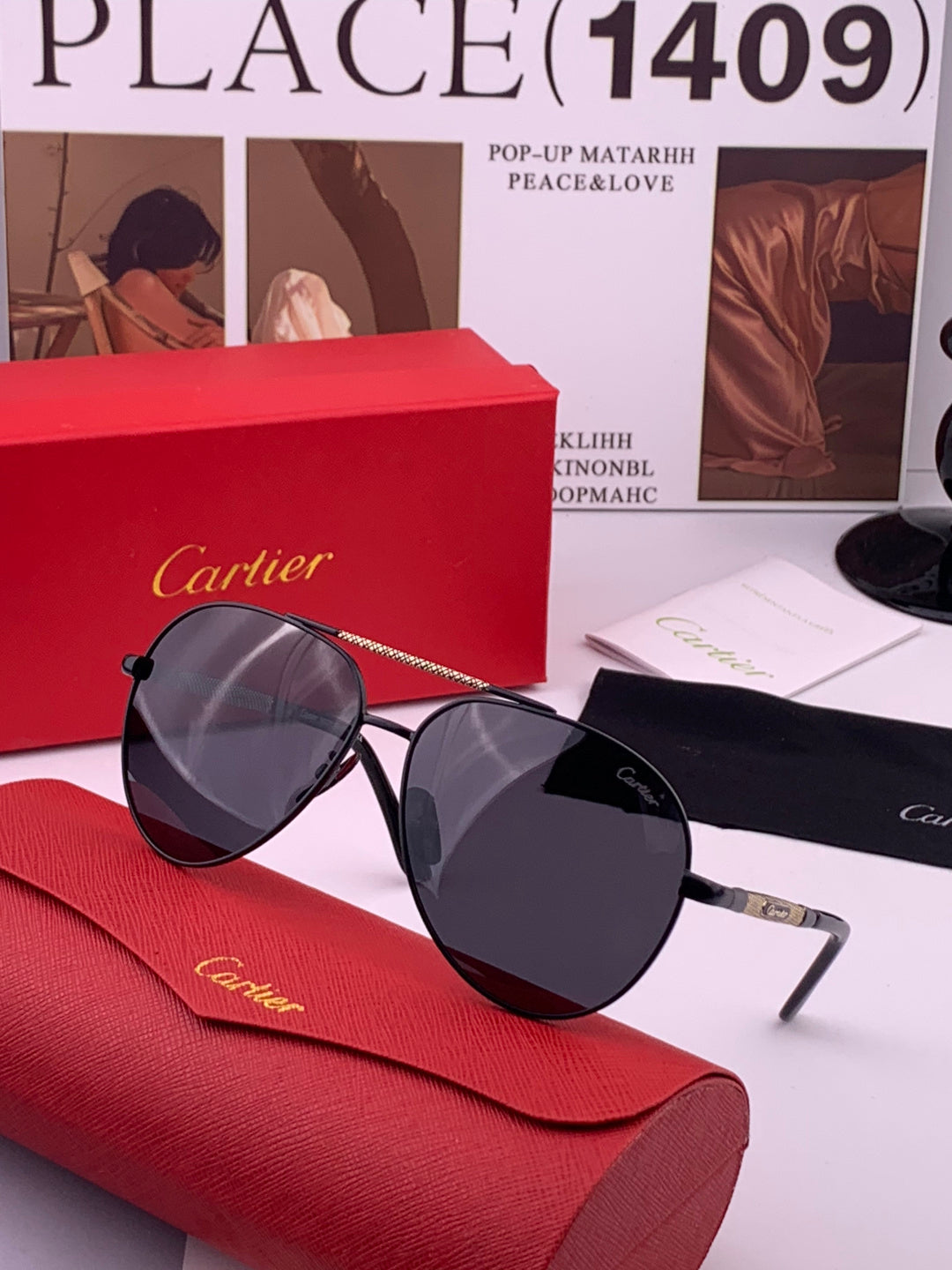 Cartier CK4080 Polarized Fashion Orange Lens Sunglasses for Men & Women - detail image 2