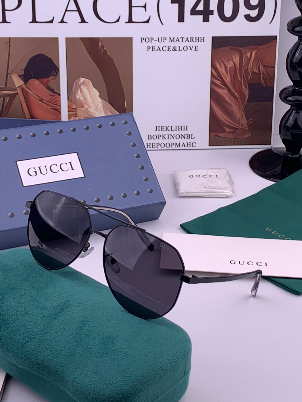 Gucci 5327 Polarized Aviator Gold Lens Sunglasses for Men & Women - 493236 - detail image 2