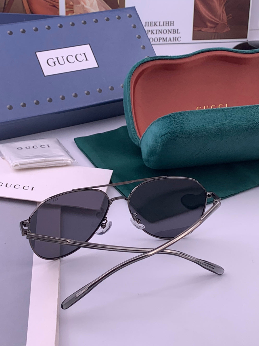 Gucci 5327 Polarized Aviator Gold Lens Sunglasses for Men & Women - 493237 - detail image 7