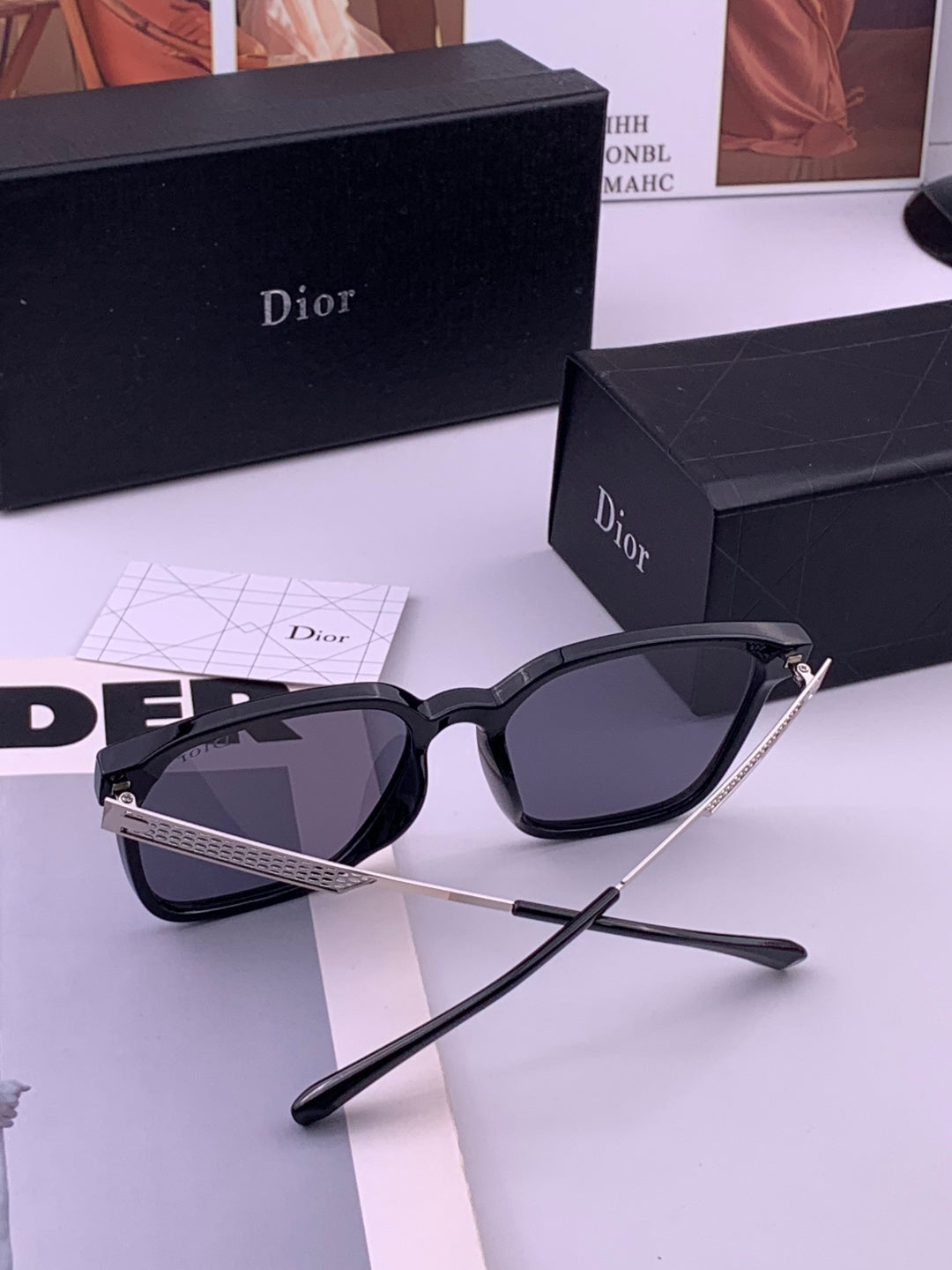 Dior CD35511 Polarized Square Brown Lens Sunglasses for Women - 486901 - detail image 4