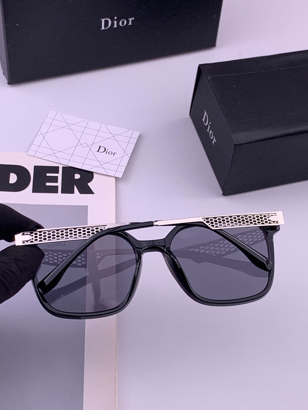 Dior CD35511 Polarized Square Brown Lens Sunglasses for Women - 486901 - detail image 5