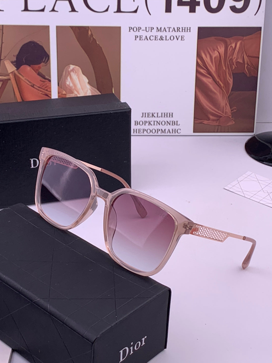Dior CD35511 Polarized Square Brown Lens Sunglasses for Women - detail image 2