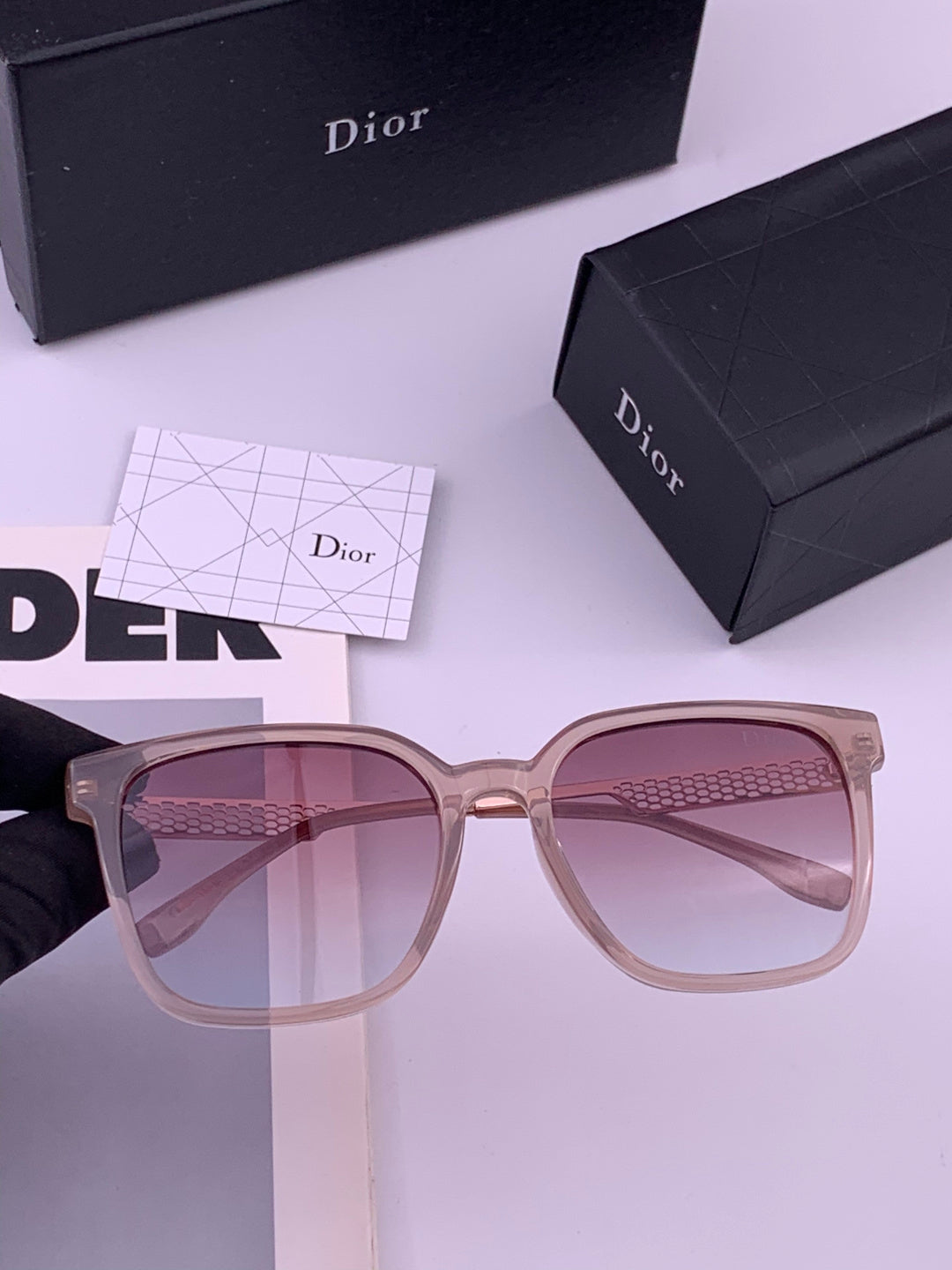 Dior CD35511 Polarized Square Brown Lens Sunglasses for Women