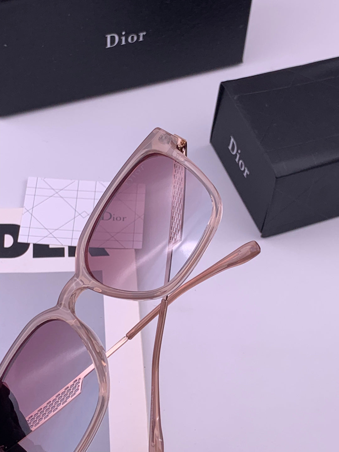 Dior CD35511 Polarized Square Brown Lens Sunglasses for Women - detail image 5